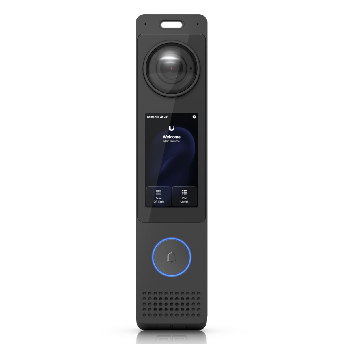UniFi Access deurintercom met camera, scherm en PIN-code toegang